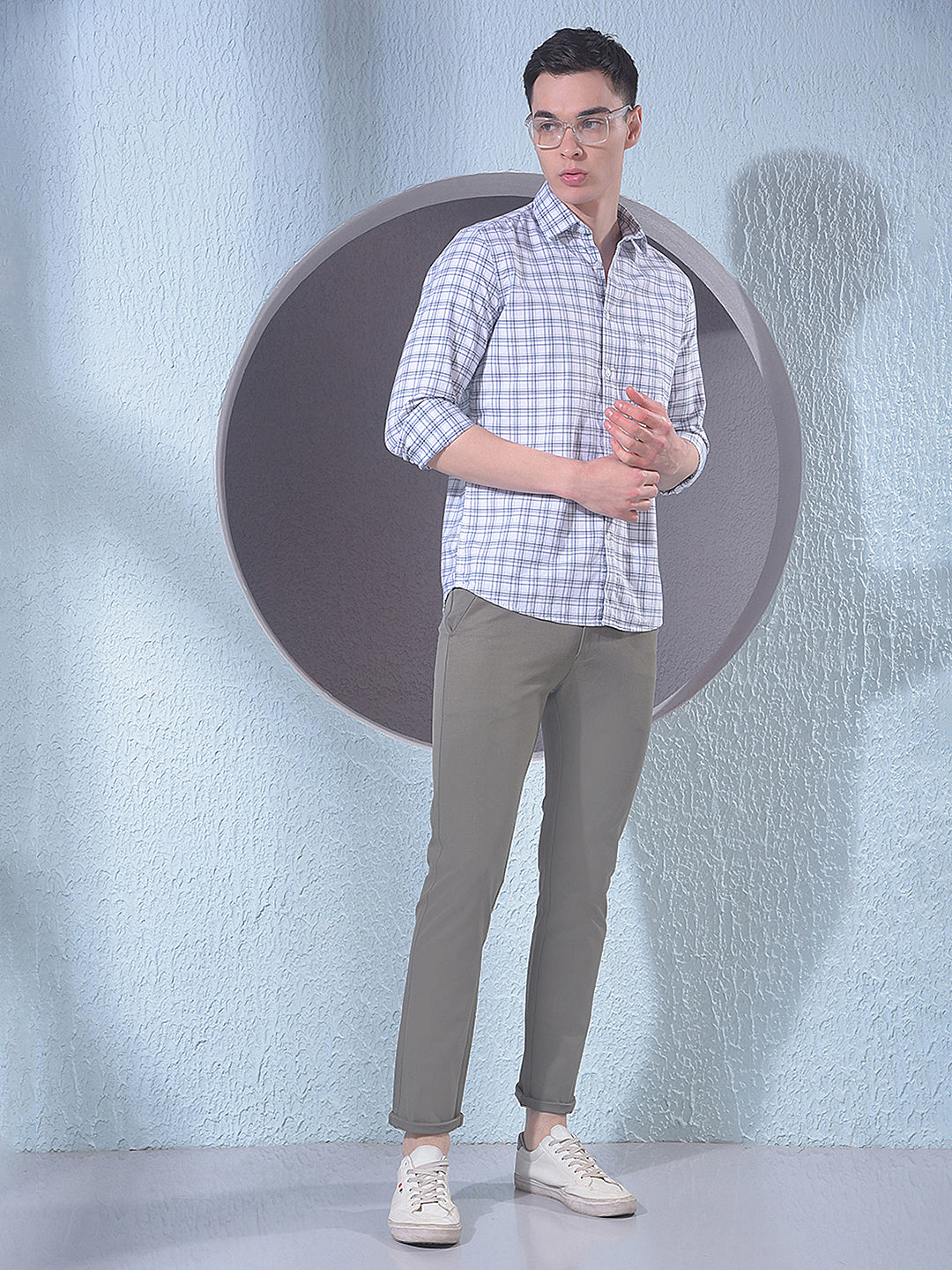 Beige Trousers-Men Trousers-Crimsoune Club