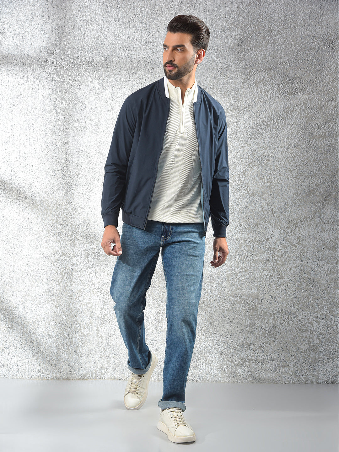 Navy Blue Reversible Jacket