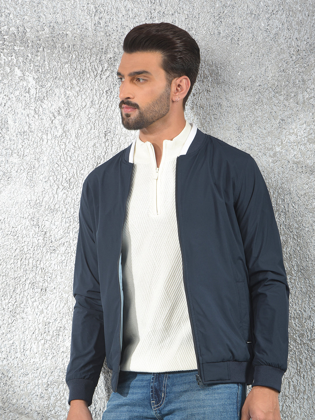 Navy Blue Reversible Jacket