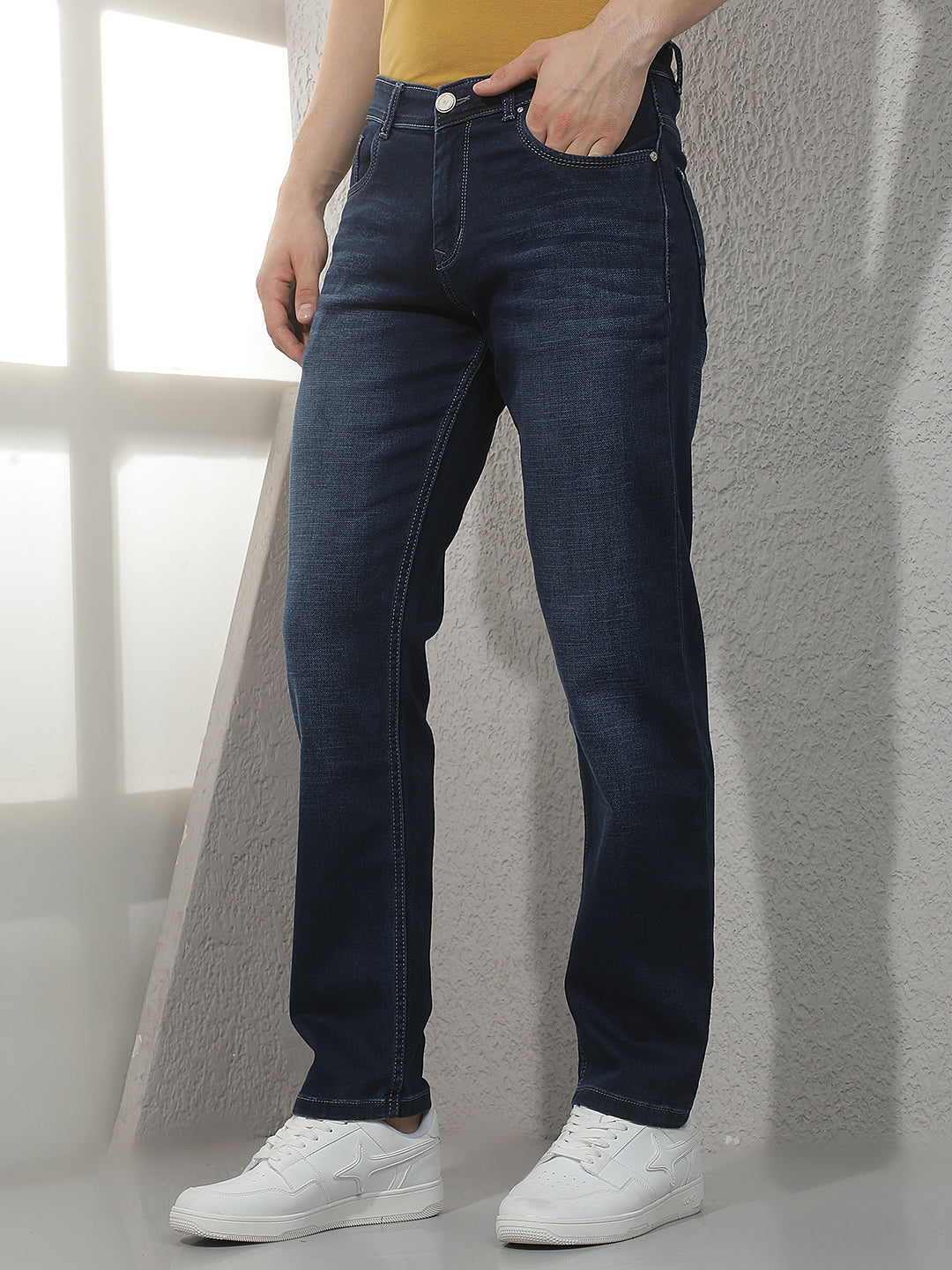 Tailored Azure Blue Straight Jeans