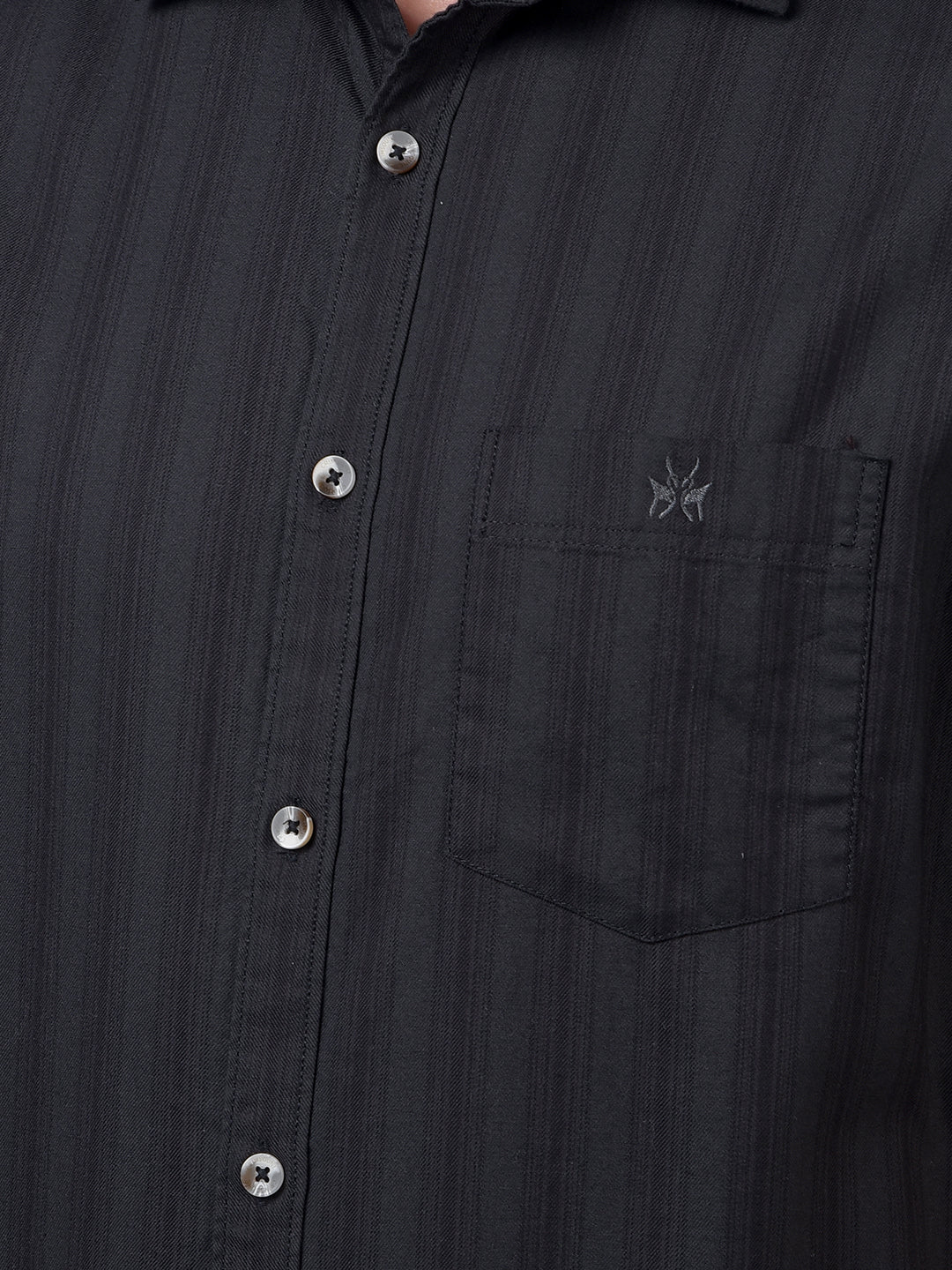 Black Vertical Stripes 100% Cotton Shirt