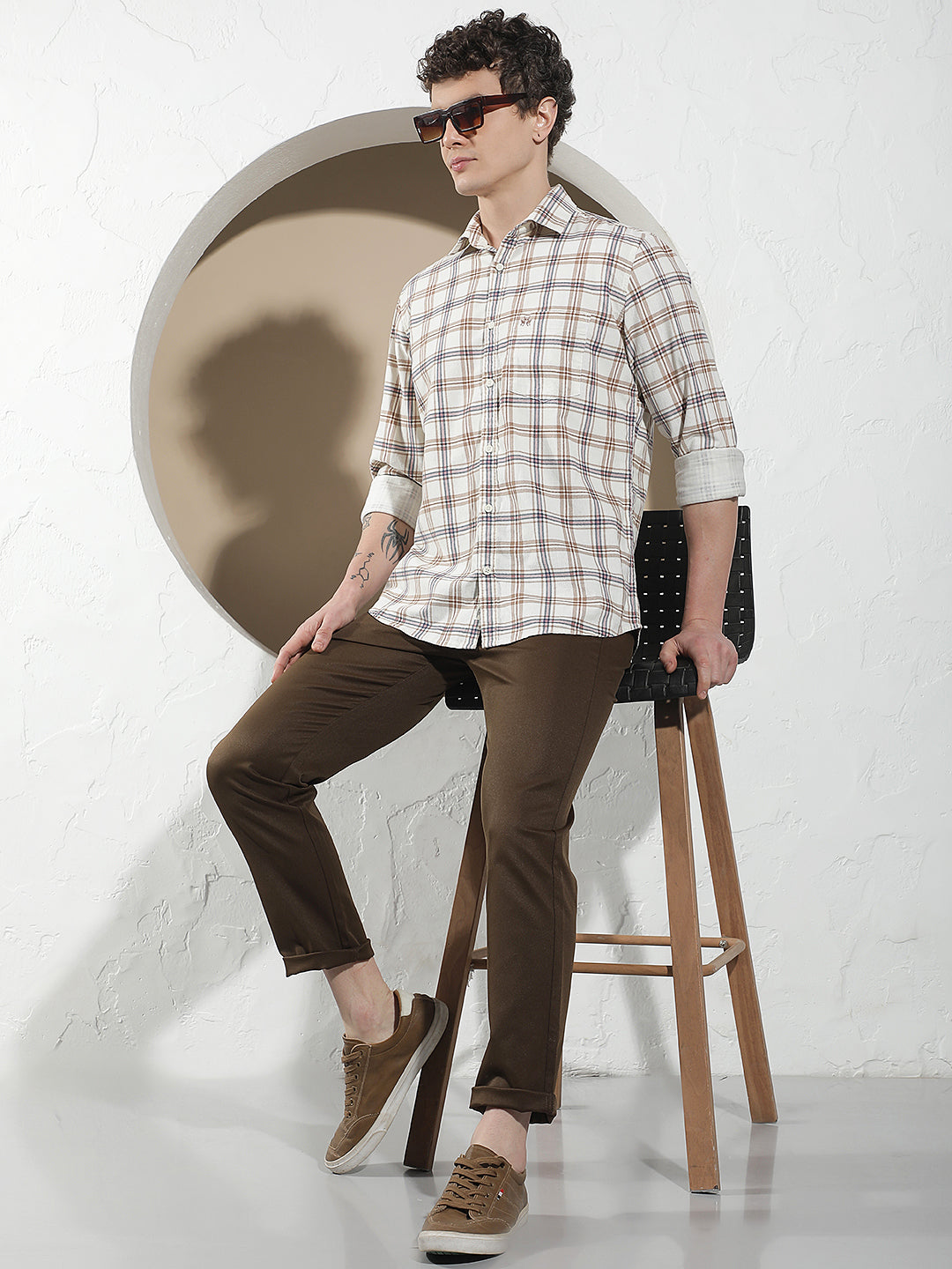 Refined Mocha Brown Trousers