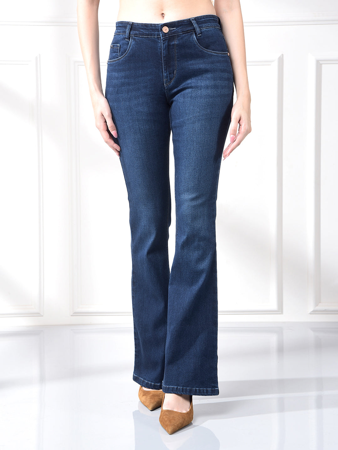 Streamlined Blue Bootcut Jeans