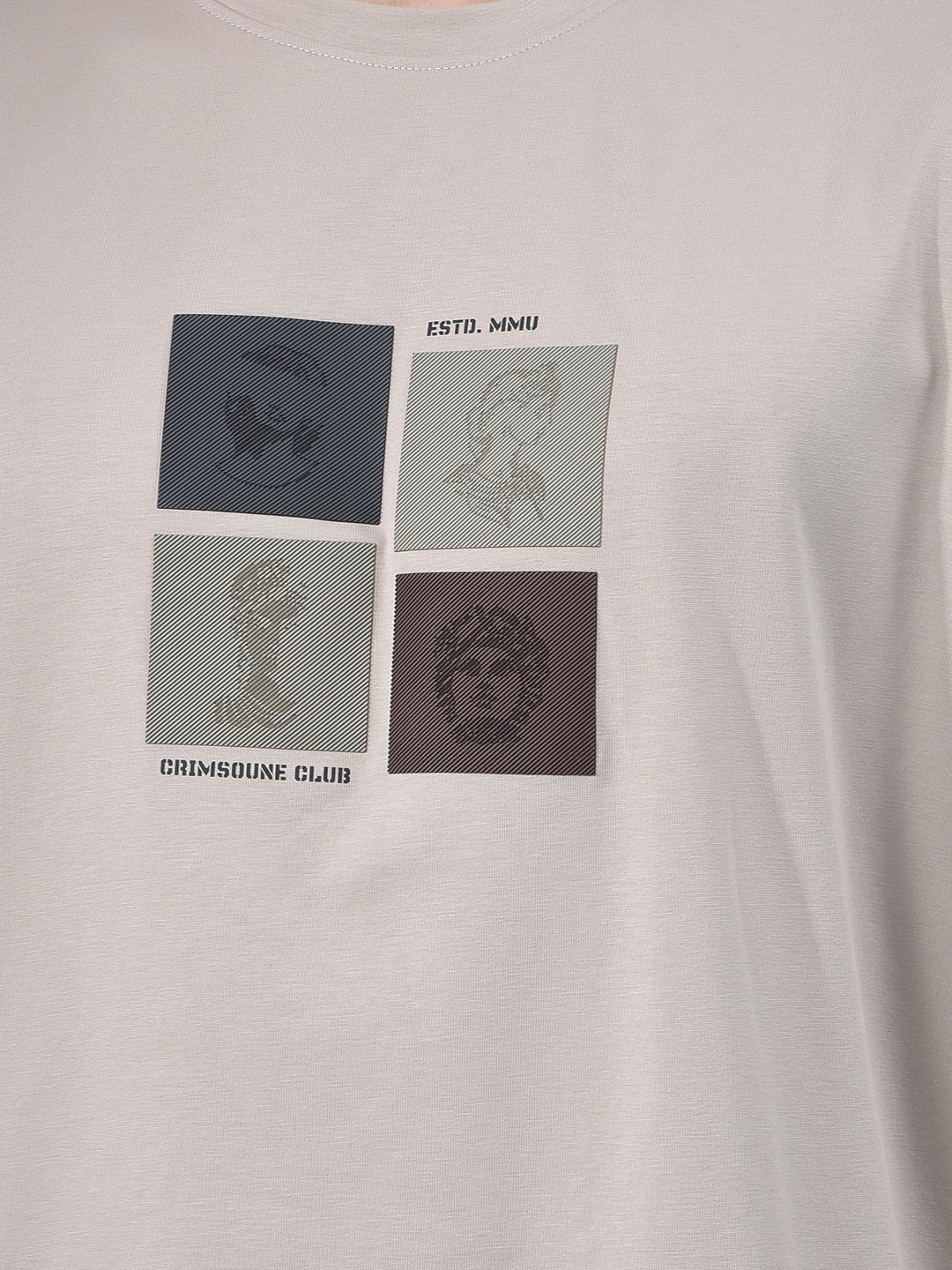 Beige Graphic Print T-Shirt