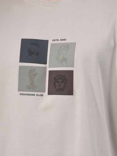 Beige Graphic Print T-Shirt