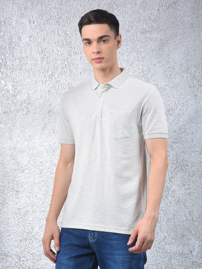 Grey Polo Neck T-Shirt