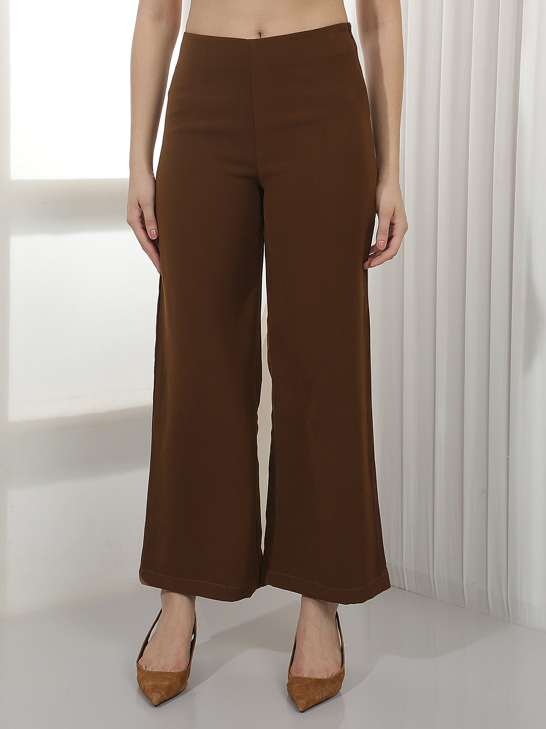 Brown Wide Leg Trousers