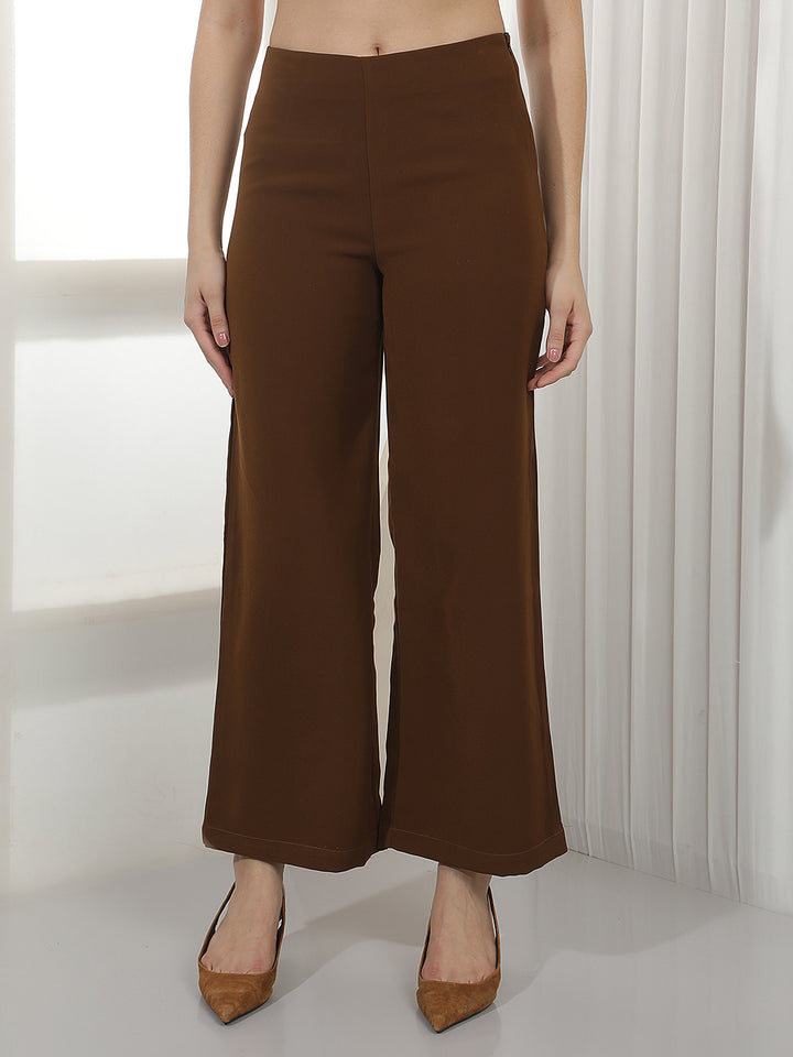 Brown Wide Leg Trousers