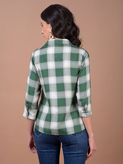Green Checked Top