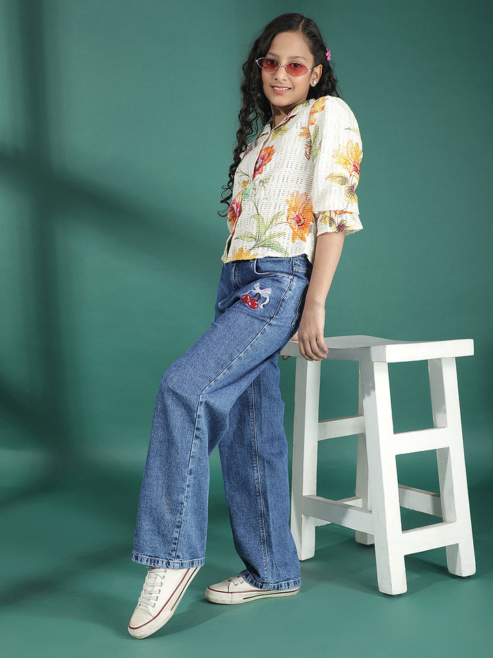 Multi-Color Floral Print Shirt