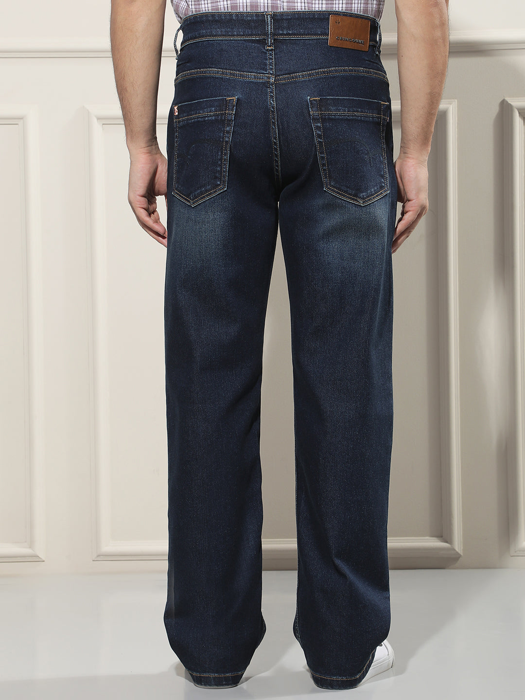 Structured Royal Blue Baggy Jeans