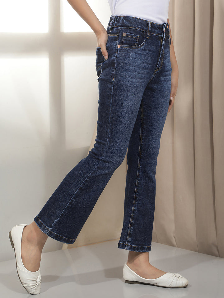Luxe Azure Blue Bootcut Jeans