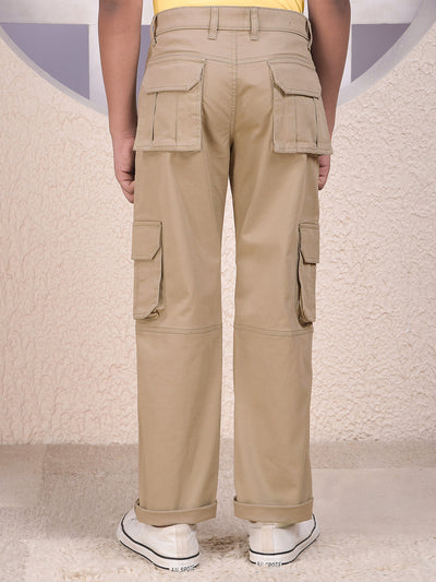 Urban Beige Baggy Cargo Jeans
