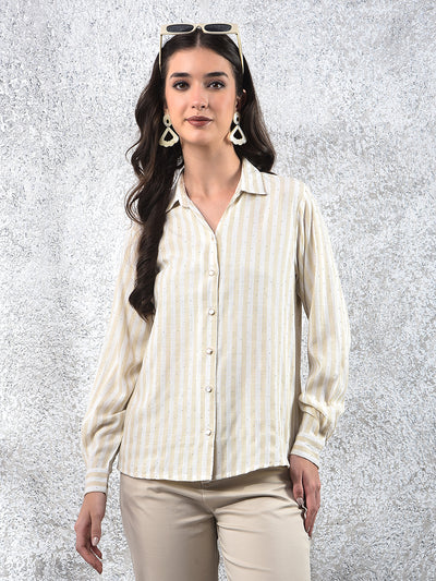 Champagne Striped Shine Shirt