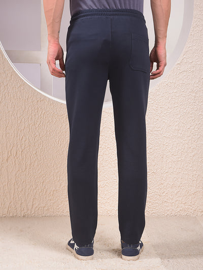 Navy Blue Cotton Trackpants