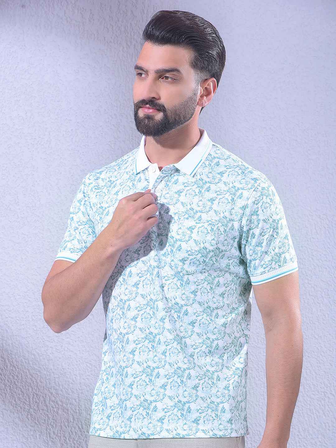 Green Floral Print T-Shirt