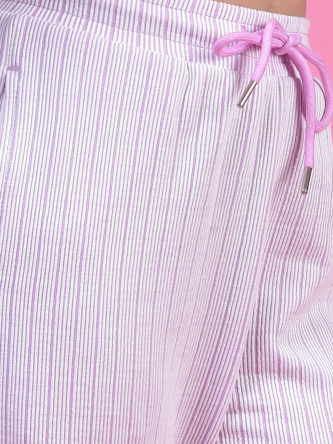 Purple Vertical Stripes Trackpants