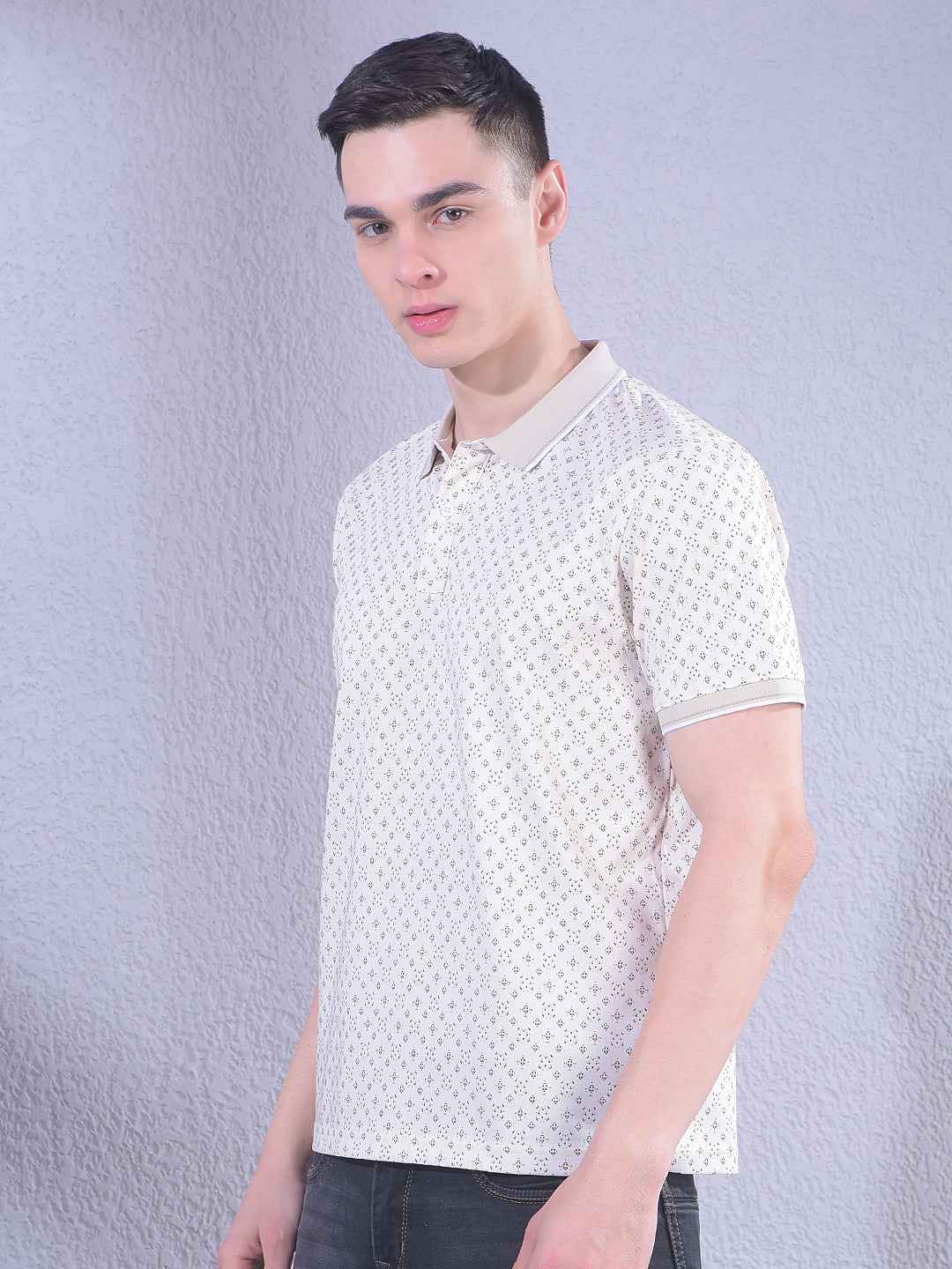 Beige Printed T-Shirt