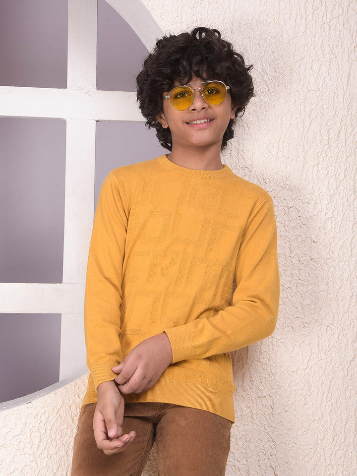Luxe Mustard Jacquard Sweater