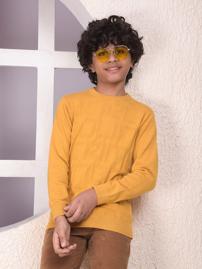 Luxe Mustard Jacquard Sweater
