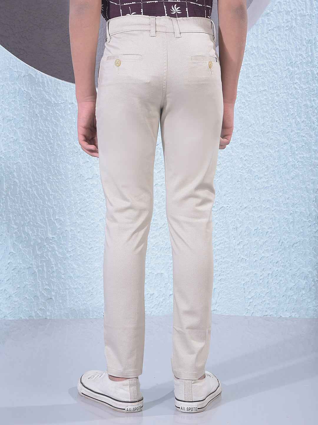 Sand Beige Contemporary Trousers