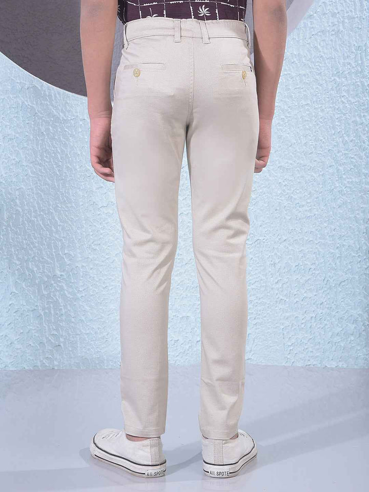 Sand Beige Contemporary Trousers