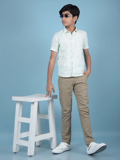 Khaki Printed Trousers