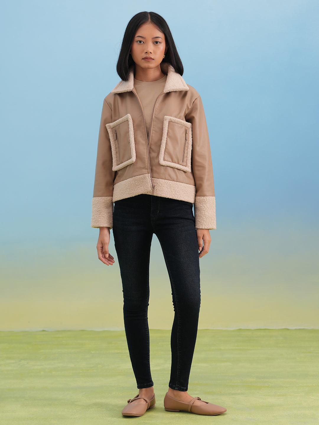 Beige 100% Cotton Jacket