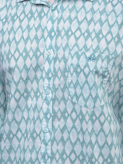 Green Printed Shirt