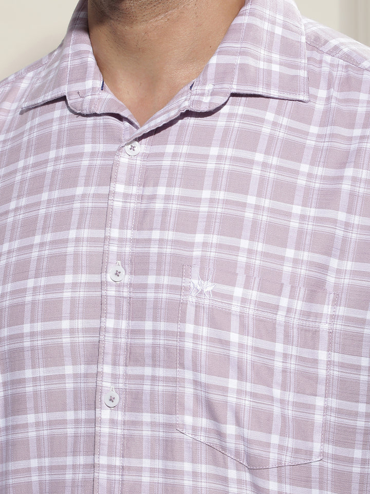Signature Plum Purple Checked Shirt
