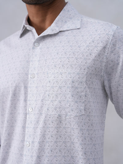 Trendy White Printed Shirt