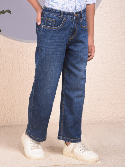 Dapper Blue Dark Wash Baggy Jeans