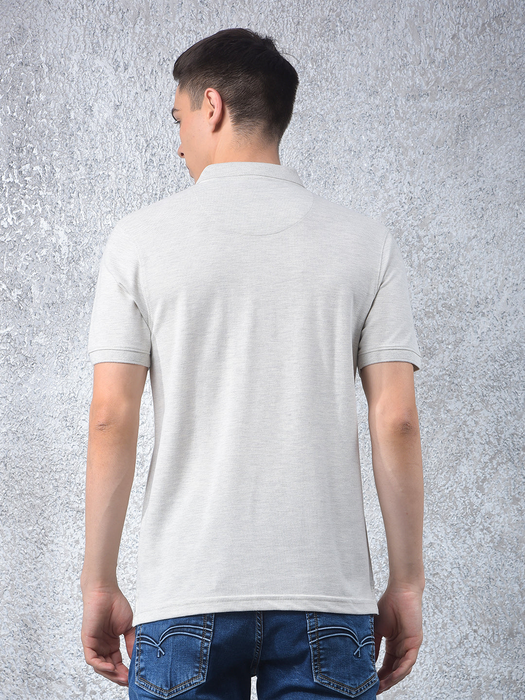 Grey Polo Neck T-Shirt
