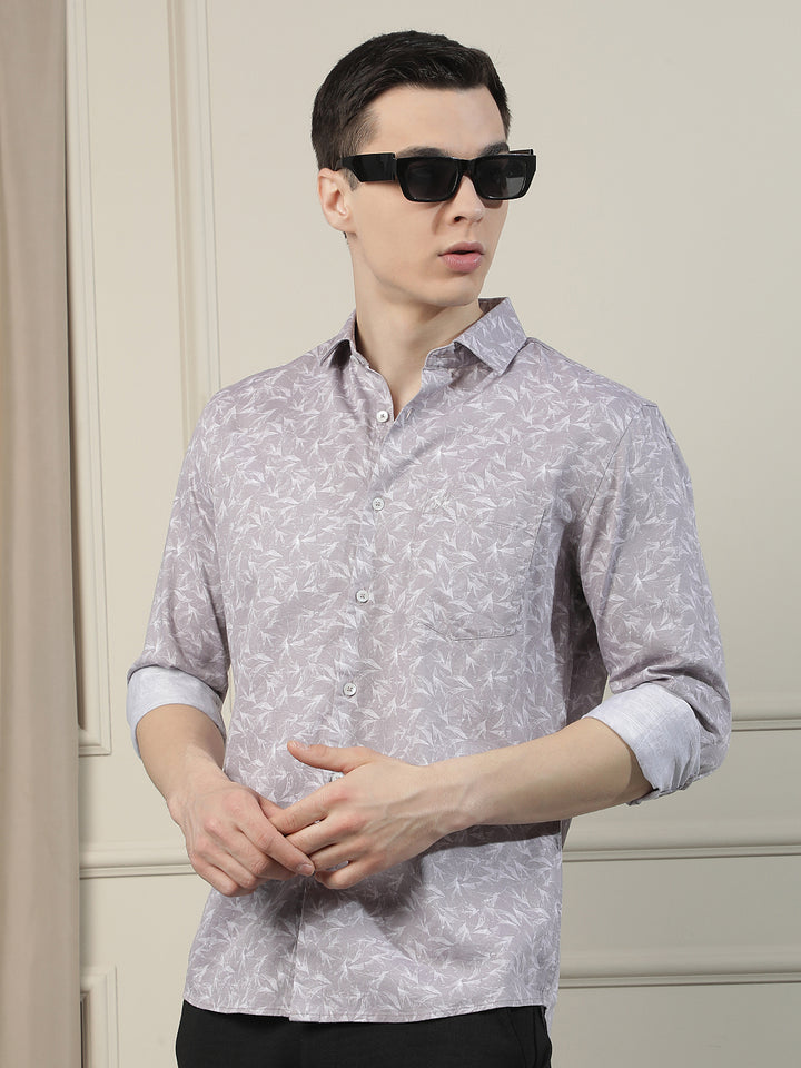 Pink Floral Print Shirt