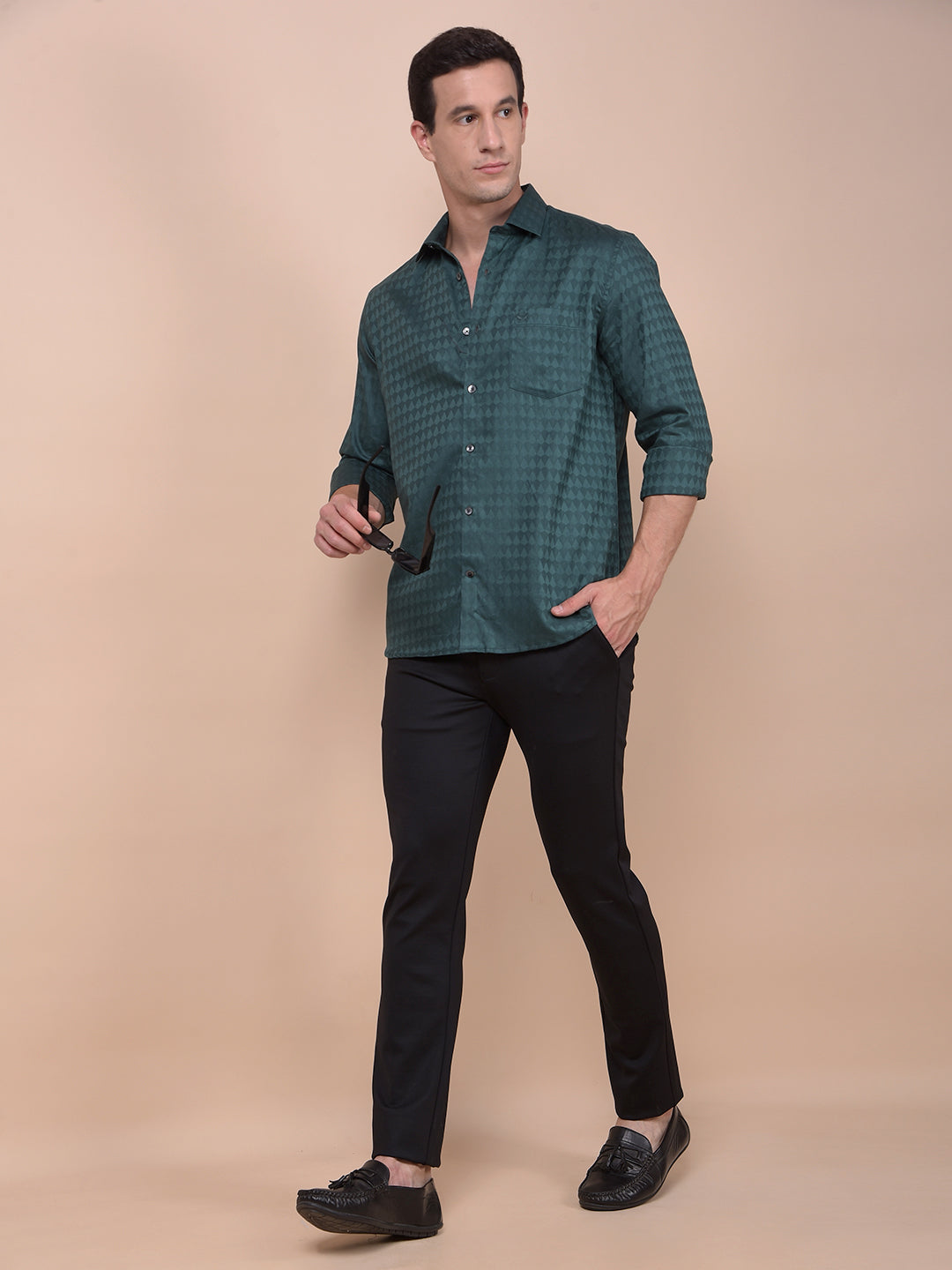 Classique Green Printed Shirt