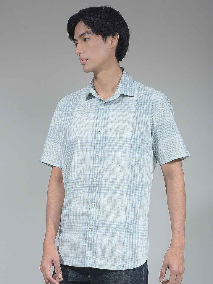 Green Checked 100% Cotton Shirt