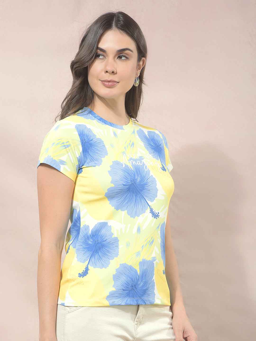 Multi-Color Floral Print T-Shirt