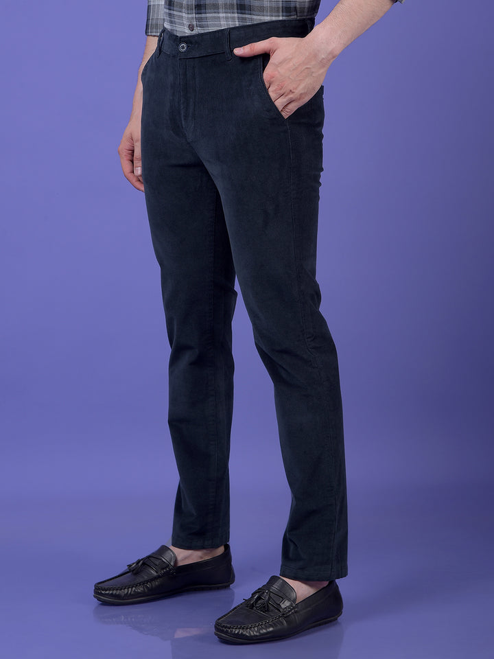 Navy Blue Corduroy Trousers