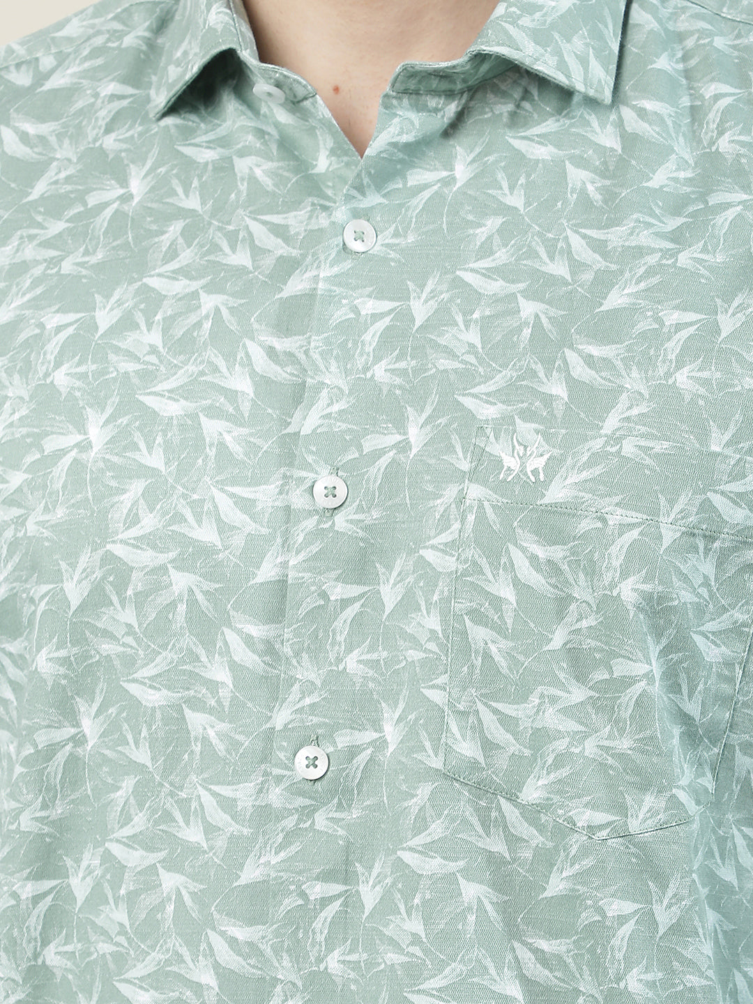 Green Floral Print Shirt