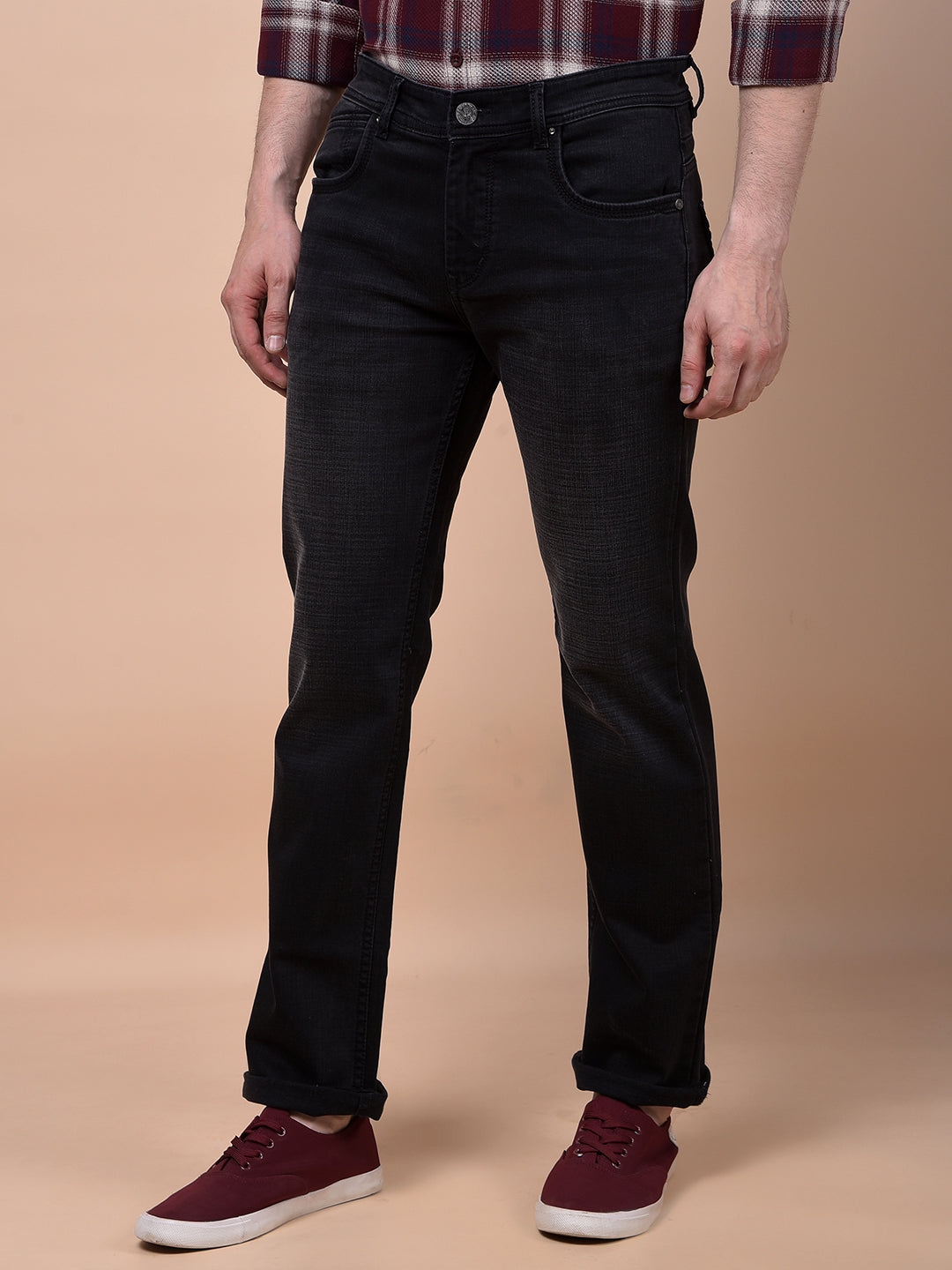 Elevated Black Straight Jeans