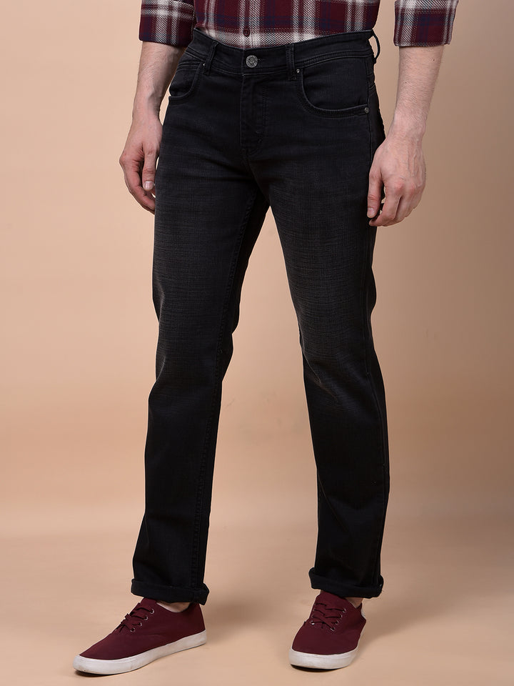 Elevated Black Straight Jeans