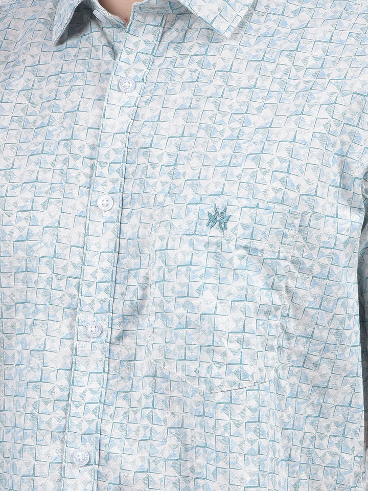 Green Printed Shirt