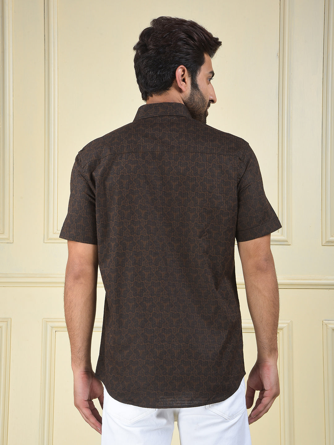 Fresh Aura Brown Printed Shirt