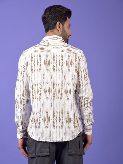 Brown Printed Shirt