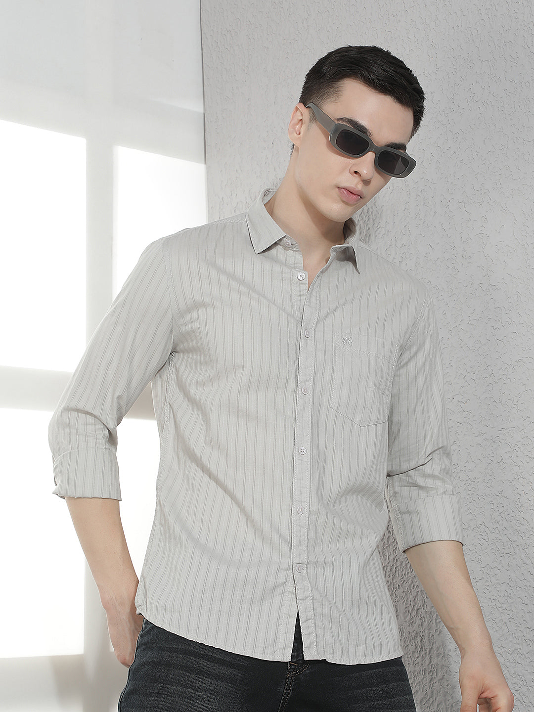 Grey Striped Shirt