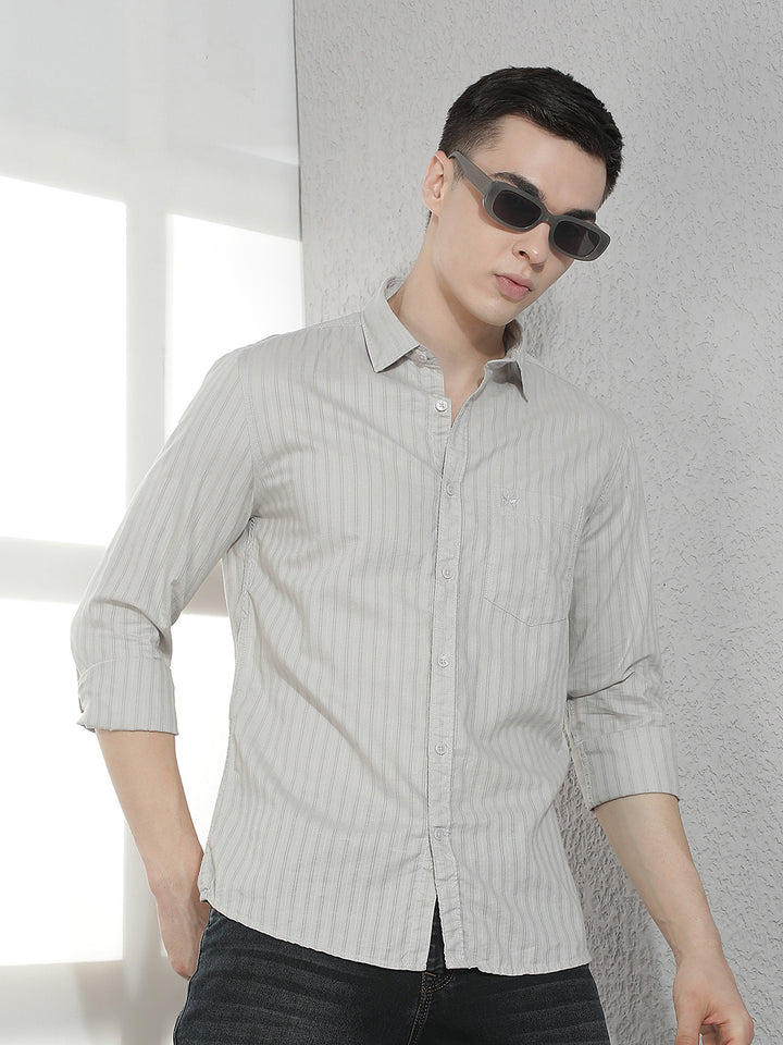 Grey Striped Shirt