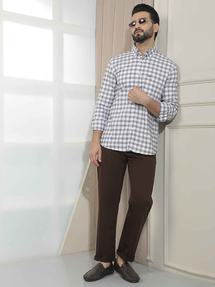 Brown Straight Trousers