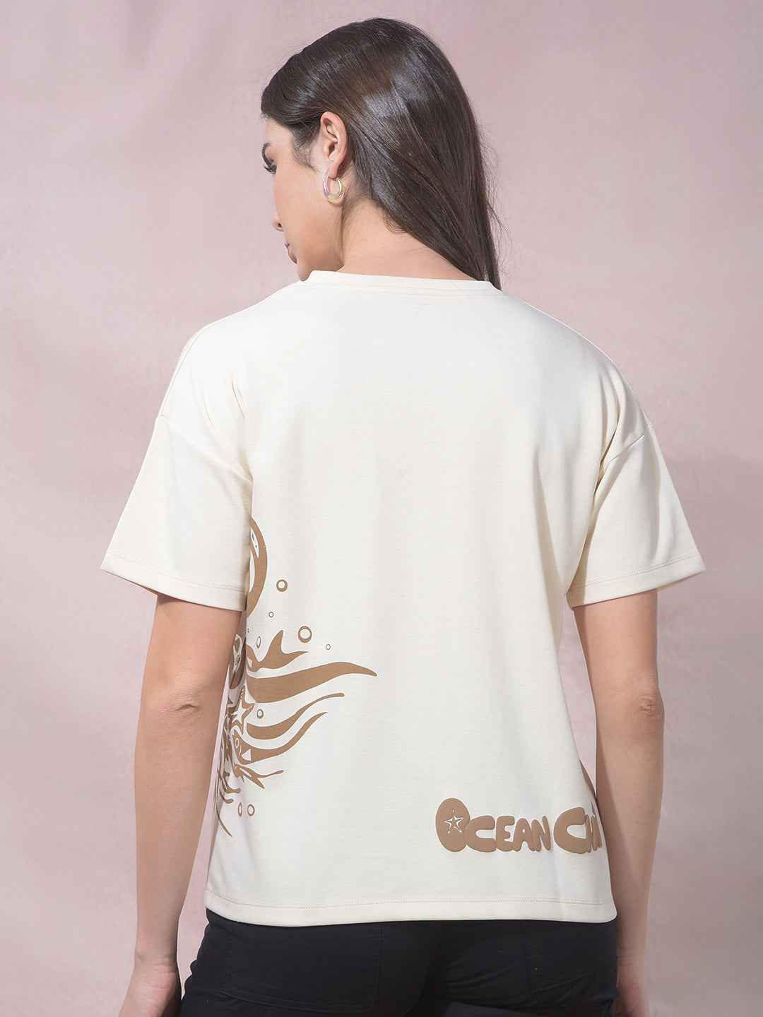 SurgeSand Beige Palm Graphic Tee