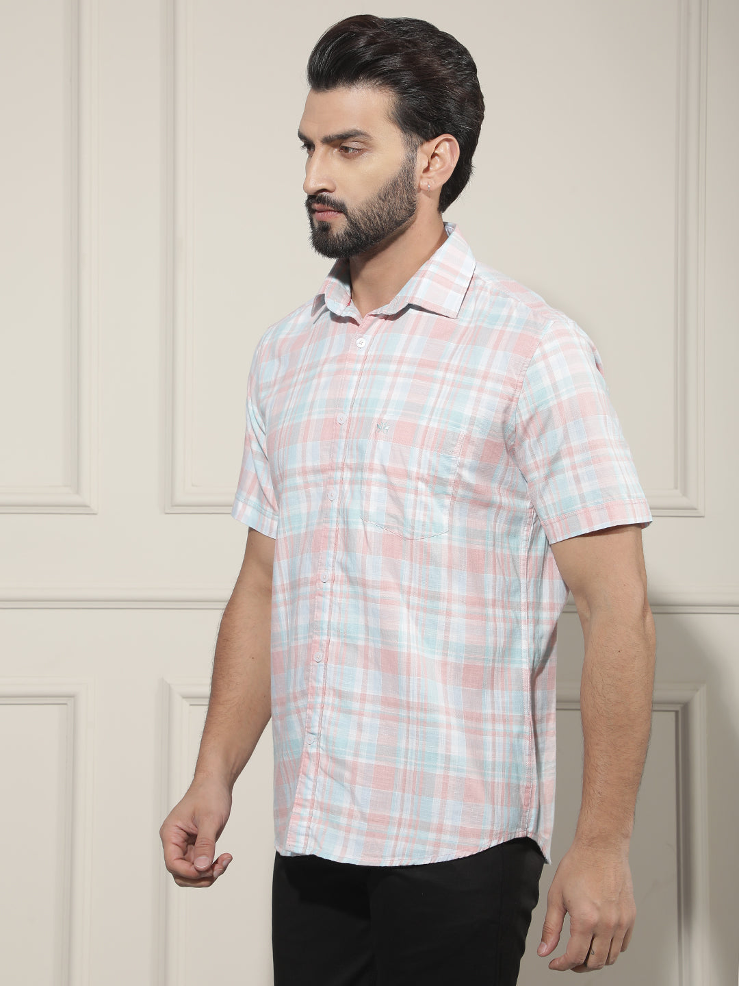 Multi-Color Checked 100% Cotton Shirt