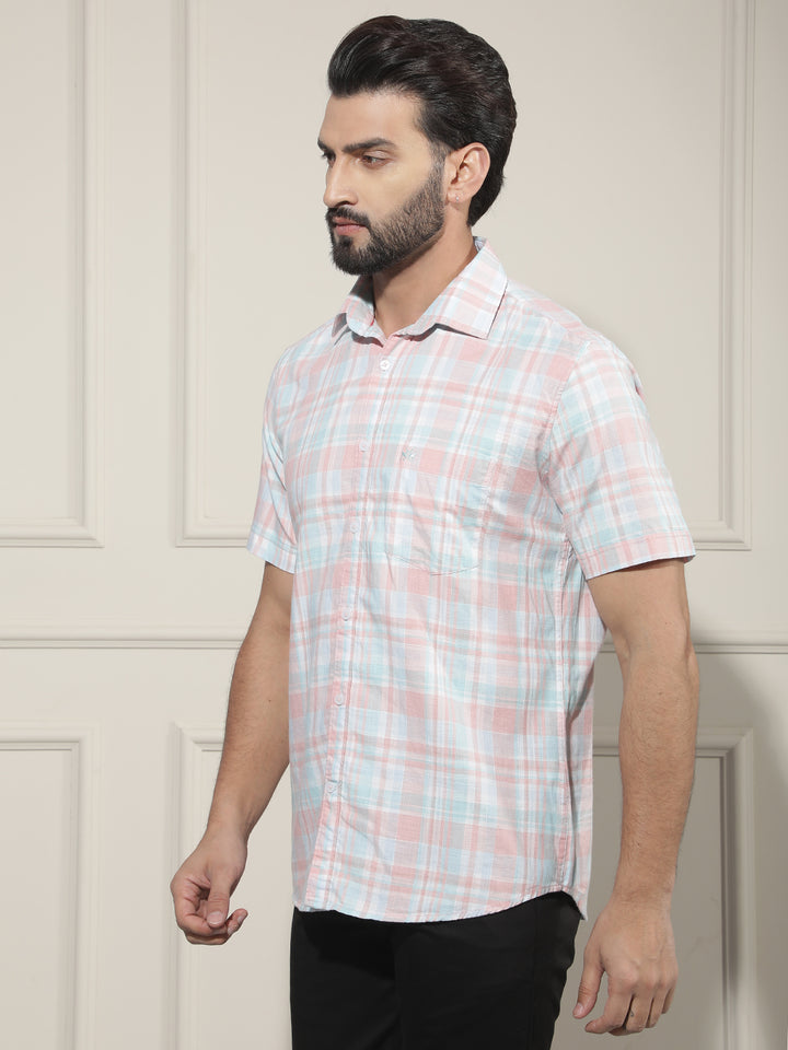 Multi-Color Checked 100% Cotton Shirt